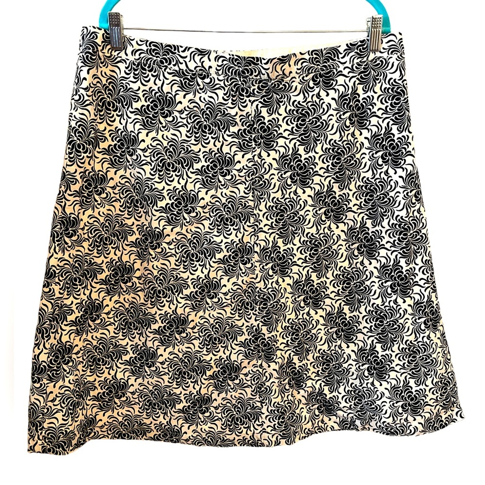 Gap Women’s Black and Cream Skirt Women’s Size 16